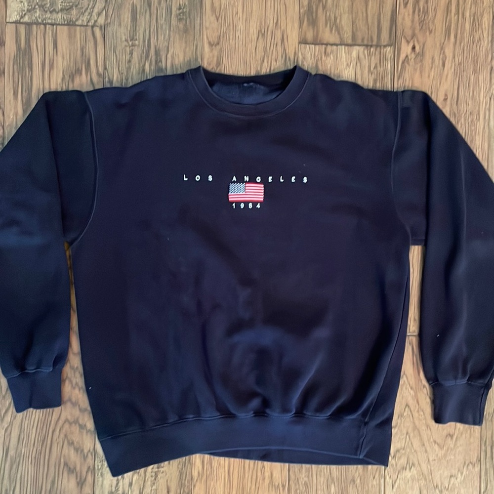 Brandy Melville John Galt Navy Los Angeles 1984 Sweatshirt